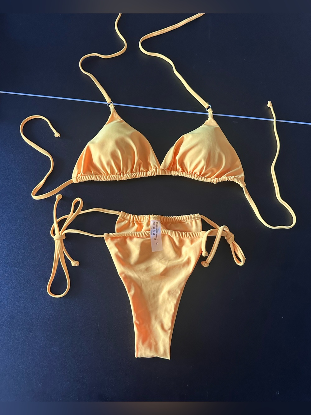 Yellow Triangle String Bikini Set